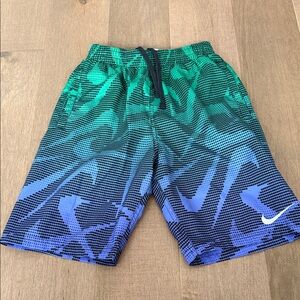 Nike Vibrant Green and Blue Gradient Shorts